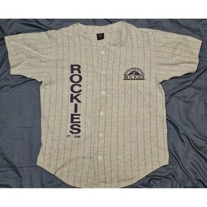 Colorado Rockies Vintage‎ Baseball Jersey Front Row Sportswear 90s Men's M